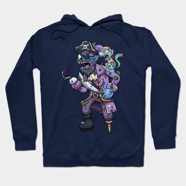 Zombie Pirate Captain Hoodie by TheMaskedTooner